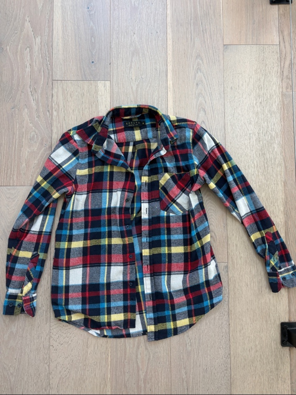 Ativa Multicolor Plaid Shirt - Navy, Red, Yellow, Teal